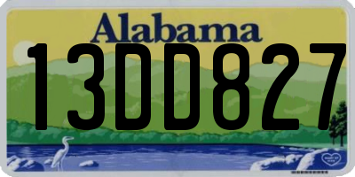 AL license plate 13DD827
