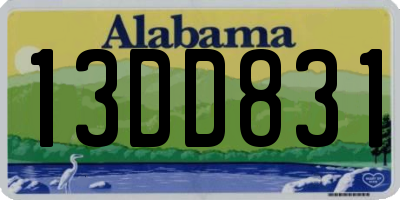 AL license plate 13DD831