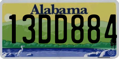 AL license plate 13DD884