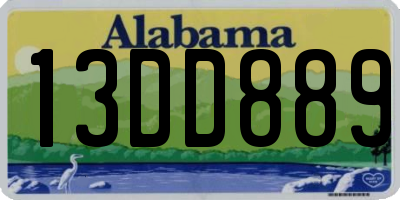 AL license plate 13DD889