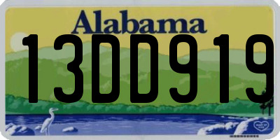 AL license plate 13DD919
