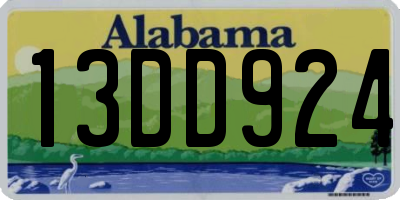 AL license plate 13DD924