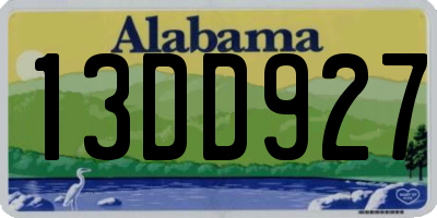 AL license plate 13DD927