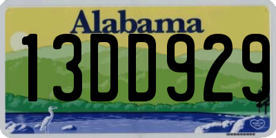 AL license plate 13DD929