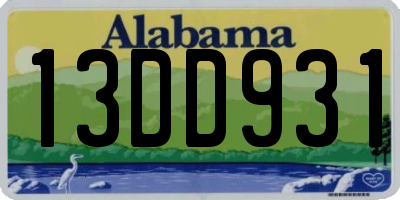 AL license plate 13DD931