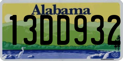 AL license plate 13DD932