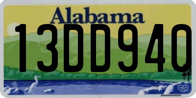 AL license plate 13DD940