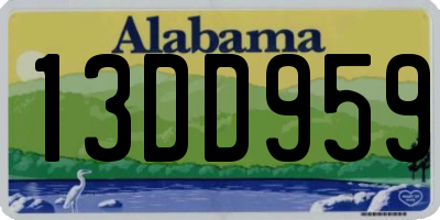 AL license plate 13DD959
