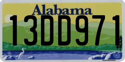 AL license plate 13DD971