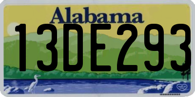 AL license plate 13DE293