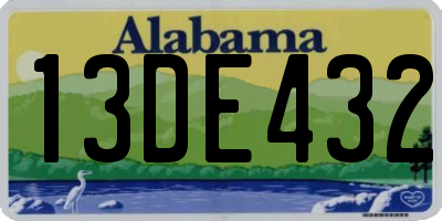 AL license plate 13DE432