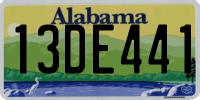 AL license plate 13DE441