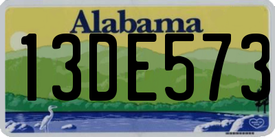 AL license plate 13DE573
