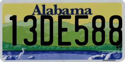 AL license plate 13DE588