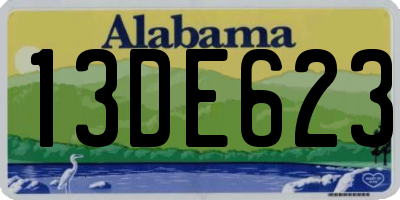 AL license plate 13DE623