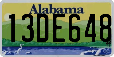 AL license plate 13DE648