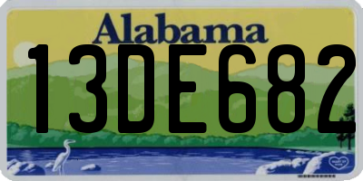 AL license plate 13DE682