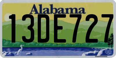 AL license plate 13DE727