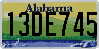 AL license plate 13DE745