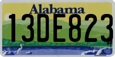 AL license plate 13DE823