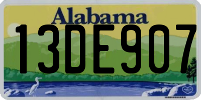AL license plate 13DE907