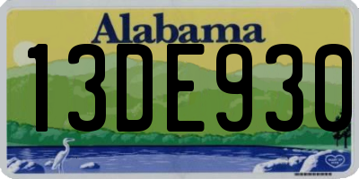 AL license plate 13DE930