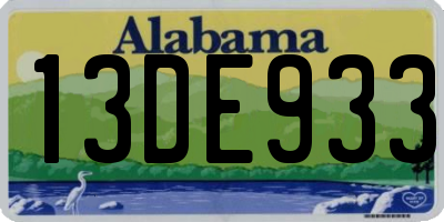 AL license plate 13DE933