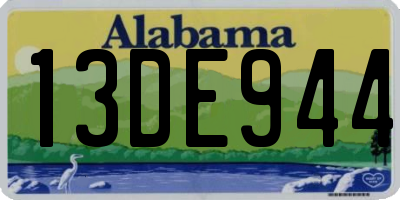 AL license plate 13DE944