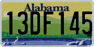 AL license plate 13DF145