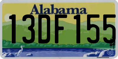 AL license plate 13DF155