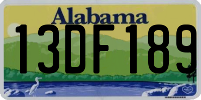 AL license plate 13DF189