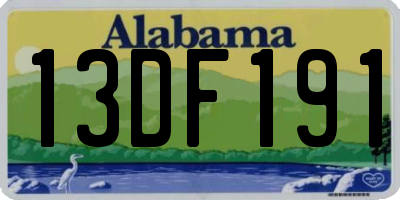 AL license plate 13DF191