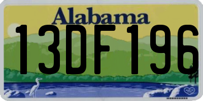 AL license plate 13DF196