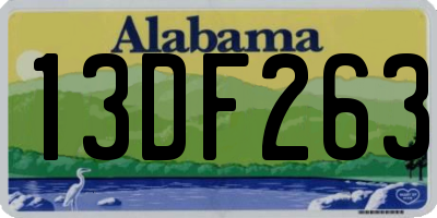 AL license plate 13DF263