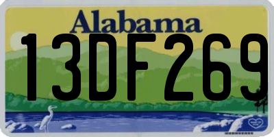 AL license plate 13DF269