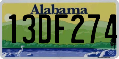 AL license plate 13DF274