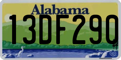 AL license plate 13DF290