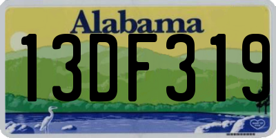 AL license plate 13DF319