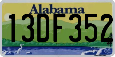 AL license plate 13DF352