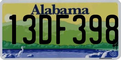 AL license plate 13DF398