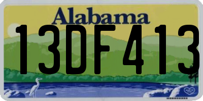 AL license plate 13DF413