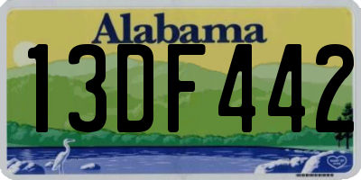 AL license plate 13DF442