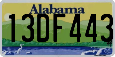 AL license plate 13DF443