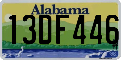 AL license plate 13DF446