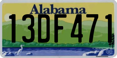 AL license plate 13DF471