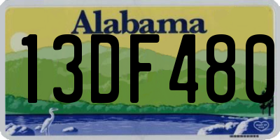 AL license plate 13DF480