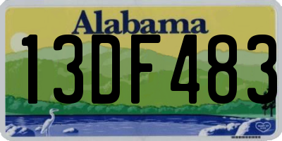 AL license plate 13DF483