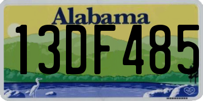 AL license plate 13DF485