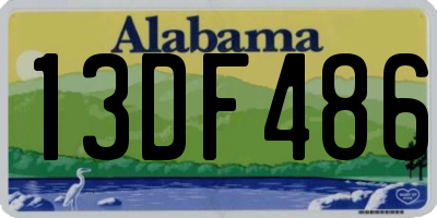 AL license plate 13DF486