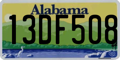 AL license plate 13DF508